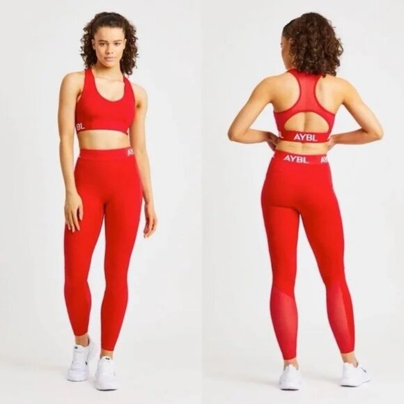Aybl Red Sports Bra Size Small - Picture 1 of 5